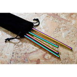 Mimo Set Of 4 Oil Slick Straight Straws