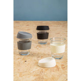 Mimo Glass Mug With Black Silicone Band Lid