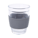 Mimo Glass Mug With Grey Silicone Band Lid
