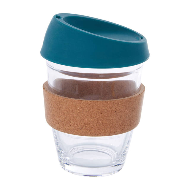 Mimo Glass Mug With Dark Green Silicone Lid
