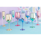 Mimo Set Of 4 Multicolour Champagne Glasses