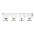 Set Of 4 Clear Glass Dessert Dishes