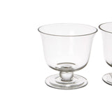 Set Of 4 Clear Glass Dessert Dishes