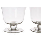 Set Of 4 Clear Glass Dessert Dishes