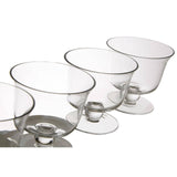Set Of 4 Clear Glass Dessert Dishes
