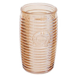 Set Of Four Gold Ribbed Glass Tumblers