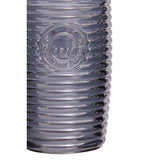 Set Of Four Grey Ribbed Glass Tumblers