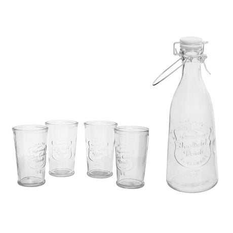 Glass Bottle With Four Glasses Set