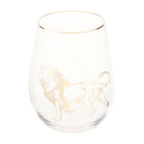 Lion Stemless Wine Glass