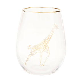 Giraffe Stemless Wine Glass