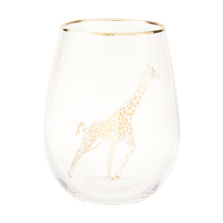 Giraffe Stemless Wine Glass