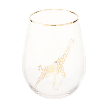 Giraffe Stemless Wine Glass