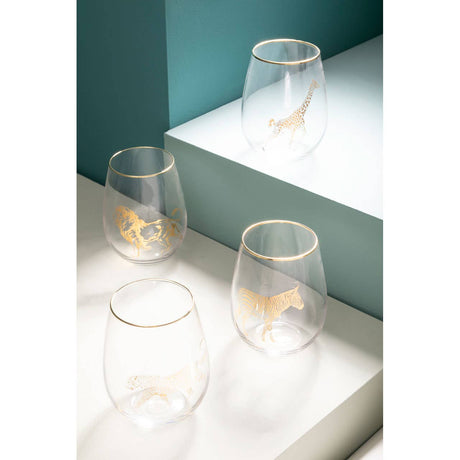 Giraffe Stemless Wine Glass