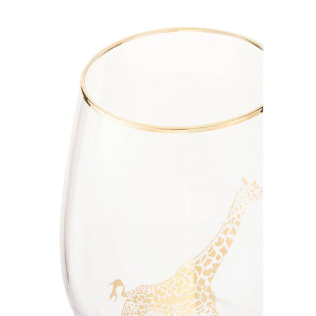 Giraffe Stemless Wine Glass