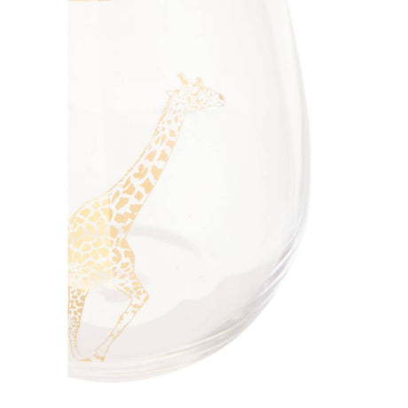 Giraffe Stemless Wine Glass