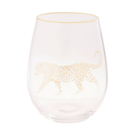 Leopard Wine Glass