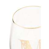 Letter M Stemless Wine Glass