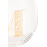 Letter M Stemless Wine Glass