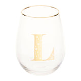 Letter L Stemless Wine Glass