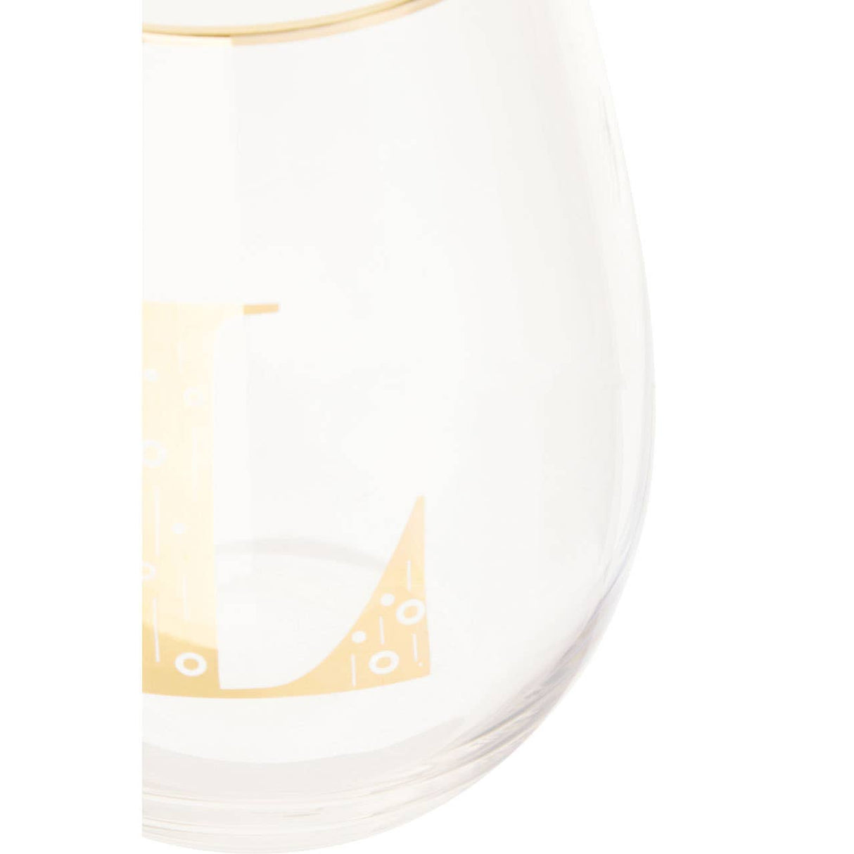 Letter L Stemless Wine Glass