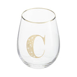 Letter C Stemless Wine Glass