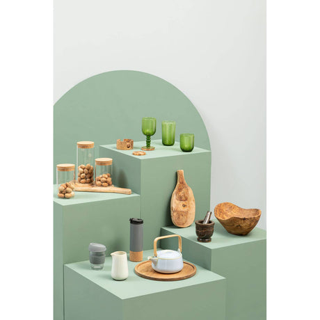 Set Of Four Fleur Green Tumblers