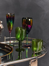 Set Of Four Fleur Green Tumblers