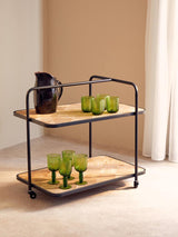 Set Of Four Fleur Green Tumblers