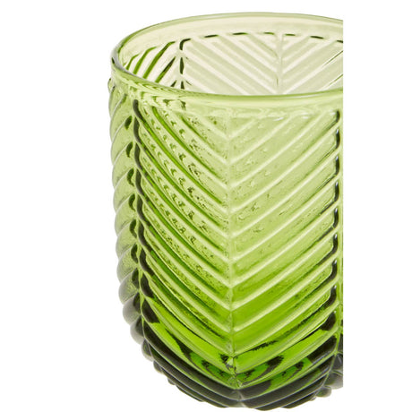 Set Of Four Fleur Green Tumblers