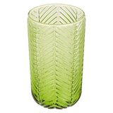 Set Of Four Fleur Green Highball Glasses
