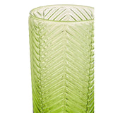Set Of Four Fleur Green Highball Glasses