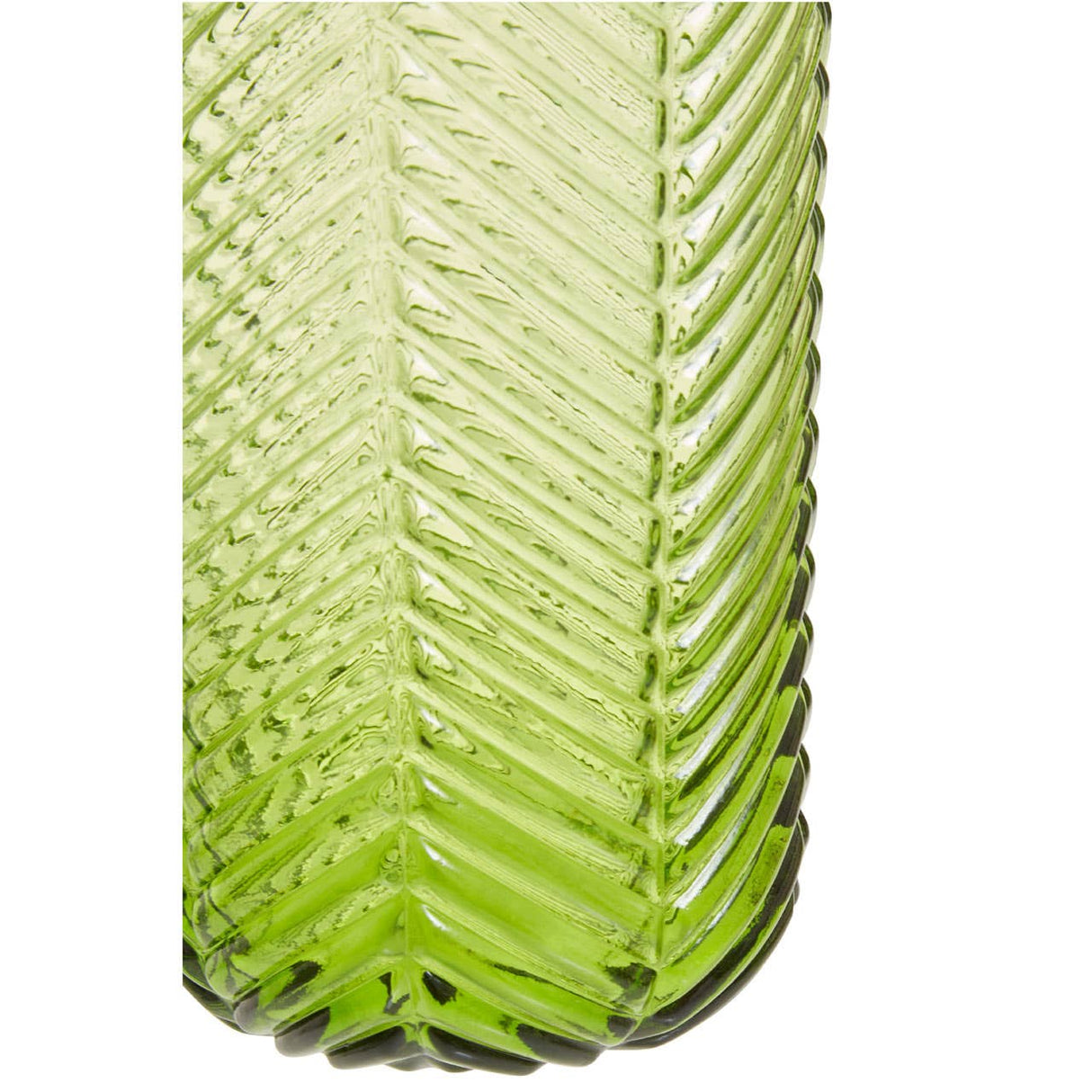 Set Of Four Fleur Green Highball Glasses