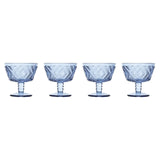 Set Of Four Fleur Blue Dessert Dishes