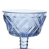 Set Of Four Fleur Blue Dessert Dishes