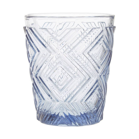 Set Of Four Fleur Blue Tumblers