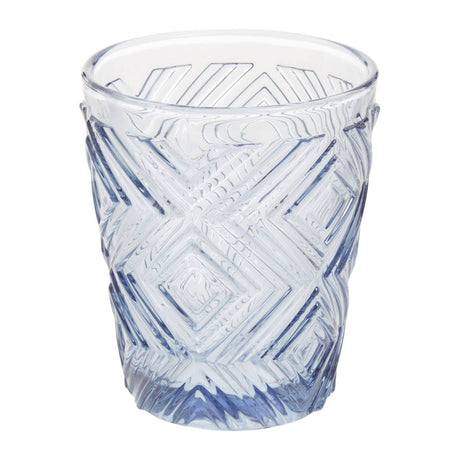 Set Of Four Fleur Blue Tumblers