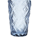 Set Of Four Fleur Blue Highball Glasses