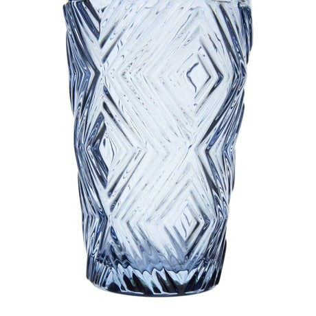 Set Of Four Fleur Blue Highball Glasses