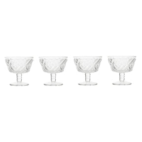 Set Of Four Fleur Desert Dishes