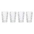 Set Of Four Fleur Highball Glasses