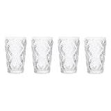 Set Of Four Fleur Highball Glasses