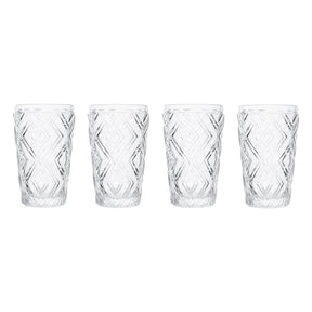 Set Of Four Fleur Highball Glasses