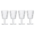 Set Of Four Fleur Wine Glasses