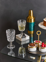 Set Of Four Fleur Wine Glasses