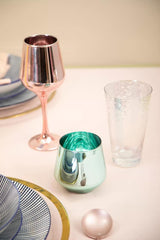 Set Of Four Wine Glasses In Assorted Colours