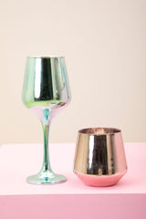 Set Of Four Glass Tumblers In Assorted Colours