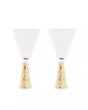 Set Of Two Astrid Wine Glasses With Gold Finish Stem