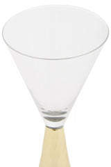 Set Of Two Astrid Wine Glasses With Gold Finish Stem