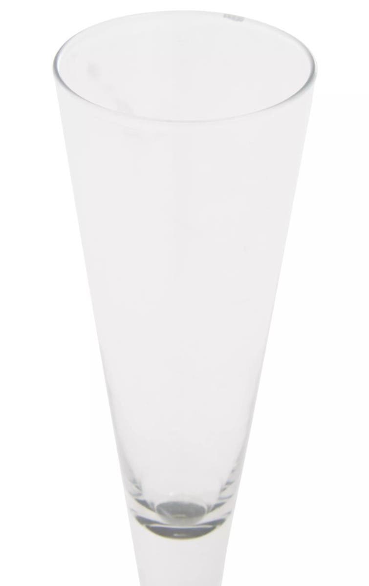 Set Of Two Champagne Glasses With Gold Finish Stem