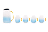 Noa Blue Glass And Jug Five Piece Set